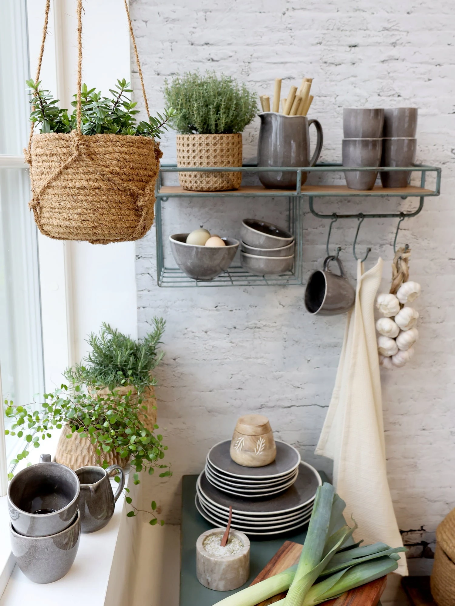 Blumenampel Korb Natur, H14/D18 Cm â Bild 2