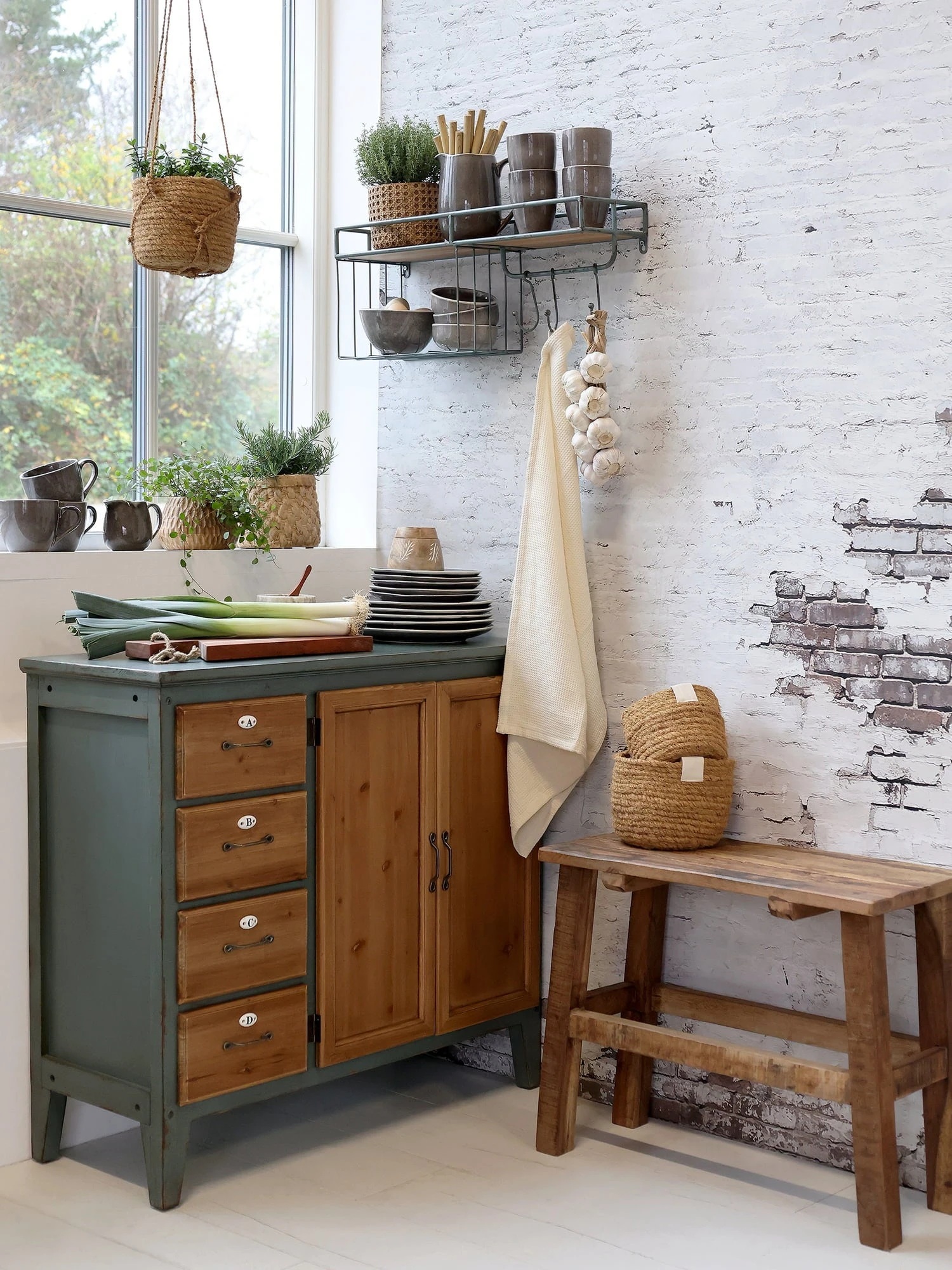 Blumenampel Korb Natur, H14/D18 Cm â Bild 4