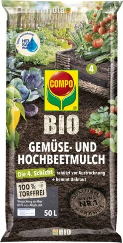 Compo BIO Gemüse- Und Hochbeetmulch Torffrei, 50 L