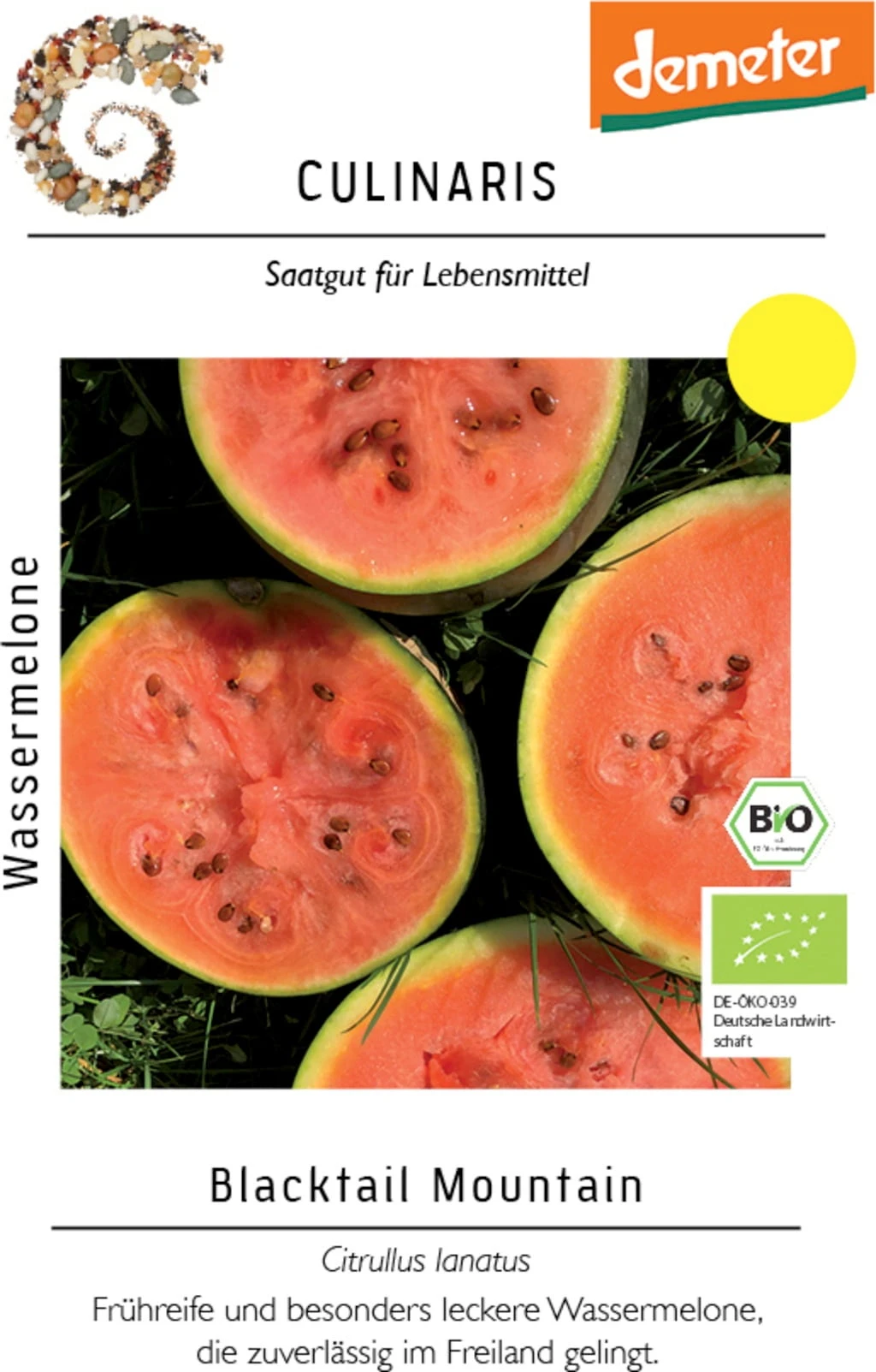 Bio Wassermelone Blacktail Mountain