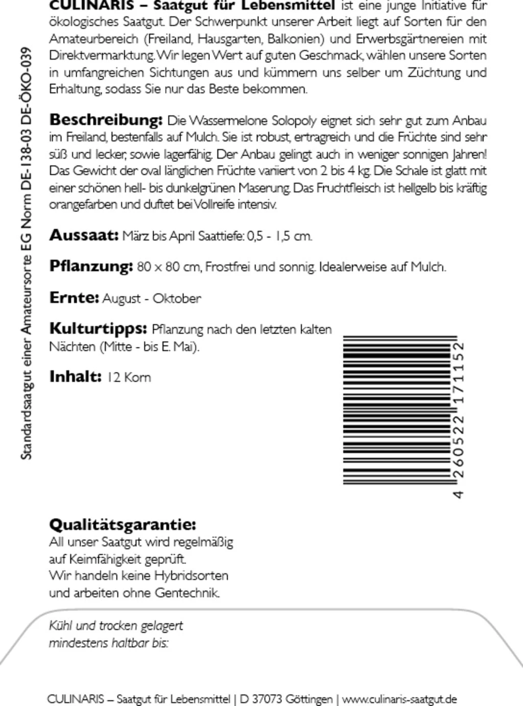 Bio Wassermelone Solopoly – Bild 3