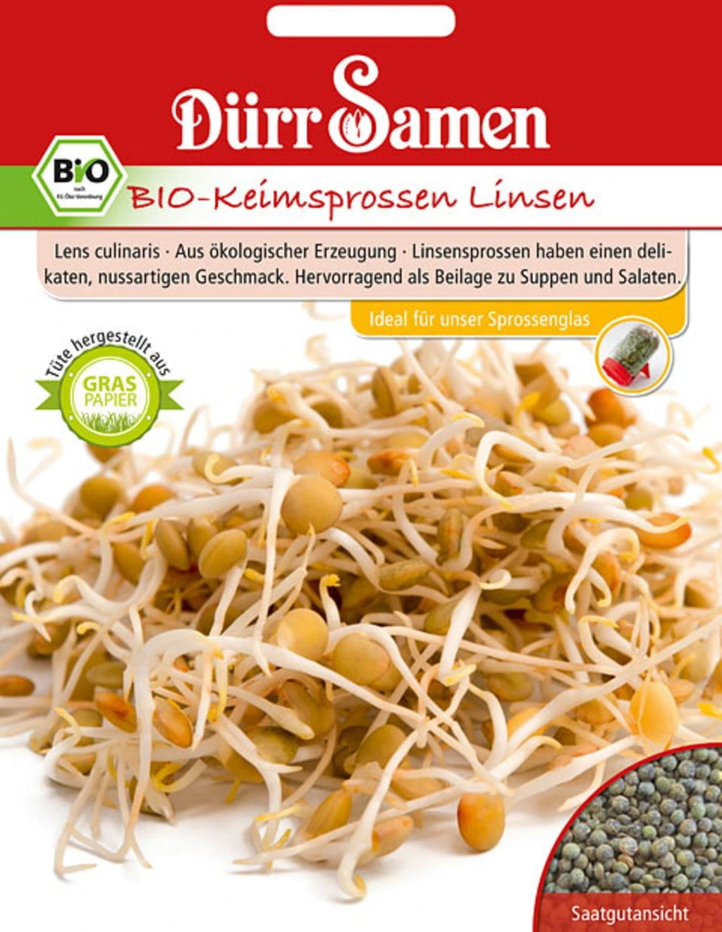 BIO-Keimsprossen Linsen, 75 G
