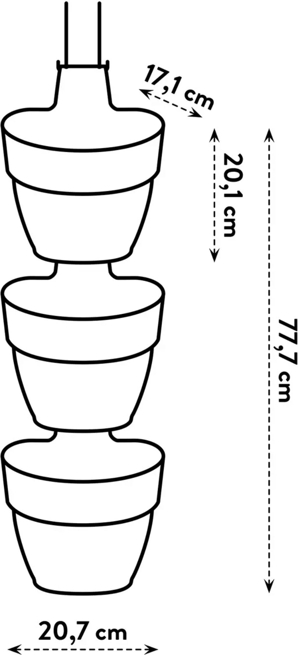 Elho Vibia Campana Vertical Forest Set/3, Pistazien Grün – Bild 3
