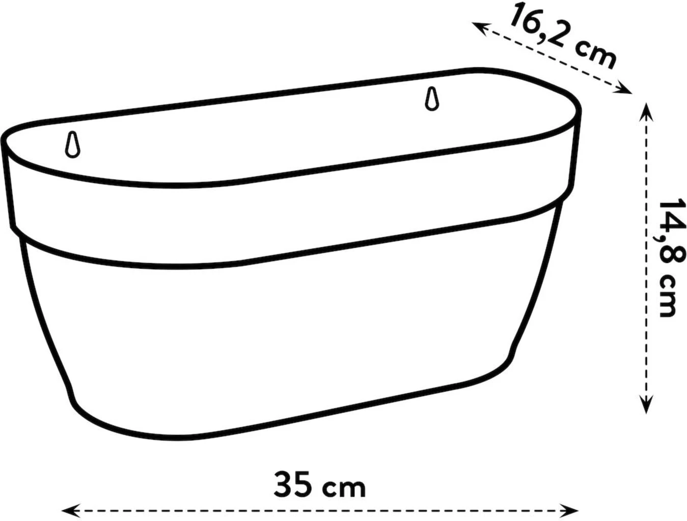 Elho Vibia Campana Wandampel 35 Cm, Anthrazit â Bild 3