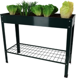 ESSCHERT DESIGN Hochbeet Metall Mit Ablage Grün S