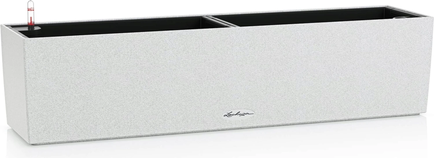 LECHUZA Pflanzgefäß BALCONERA Stone 80, Quarzweiß – Bild 2