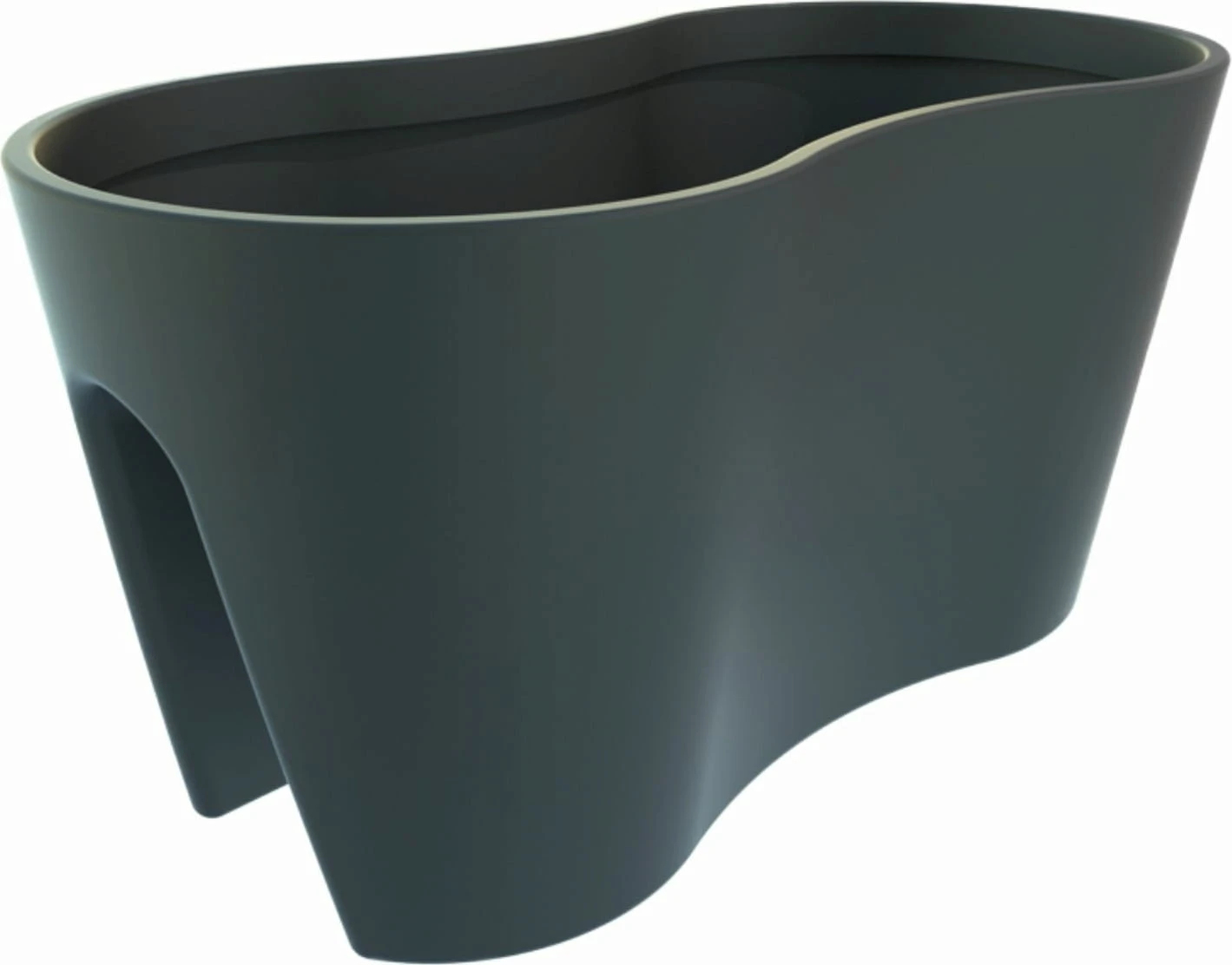 Geländertopf "Steckling Duo", Graphit (anthrazit) – Bild 2