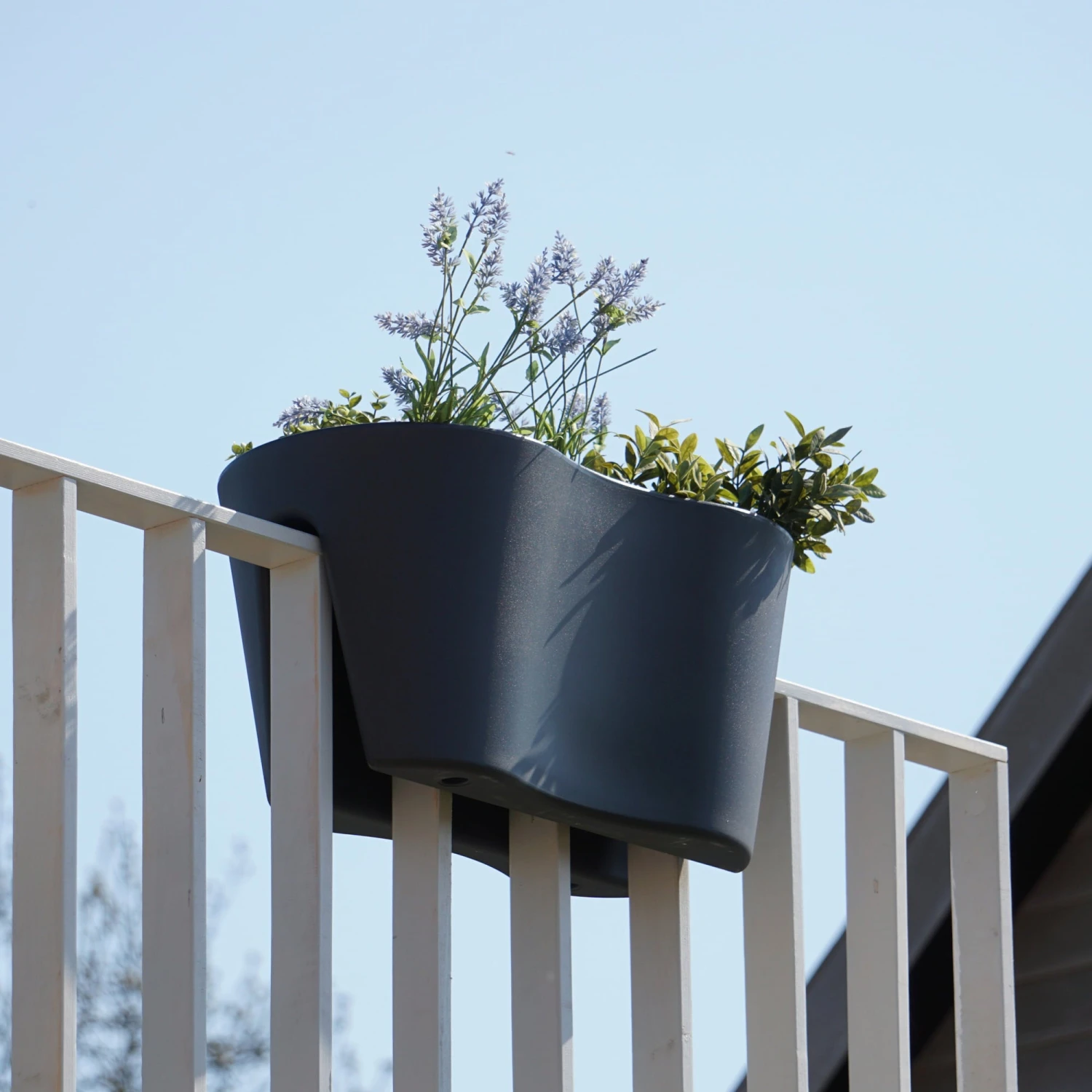 Geländertopf "Steckling Duo", Graphit (anthrazit) – Bild 3