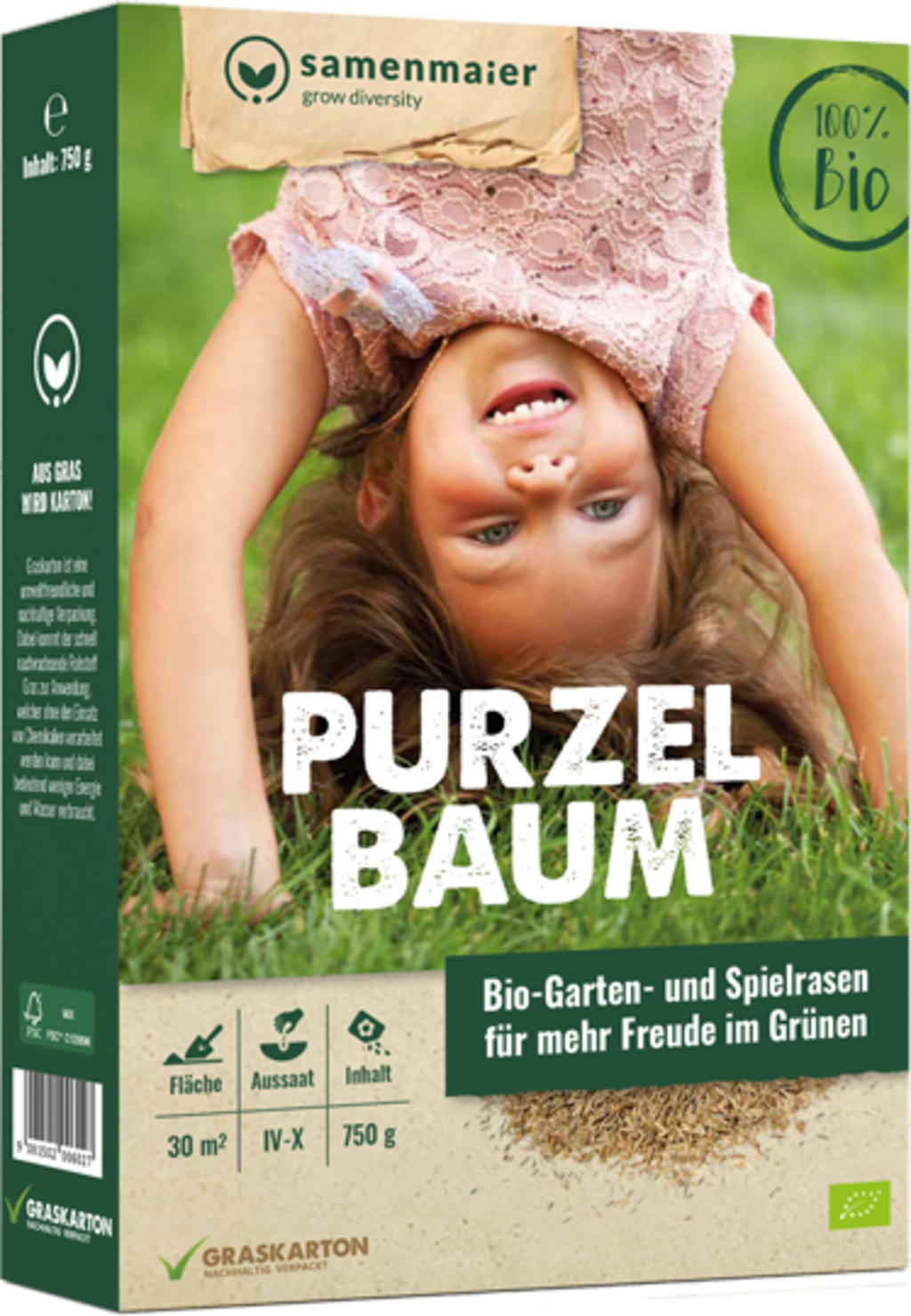 Bio Gartenrasen Purzelbaum