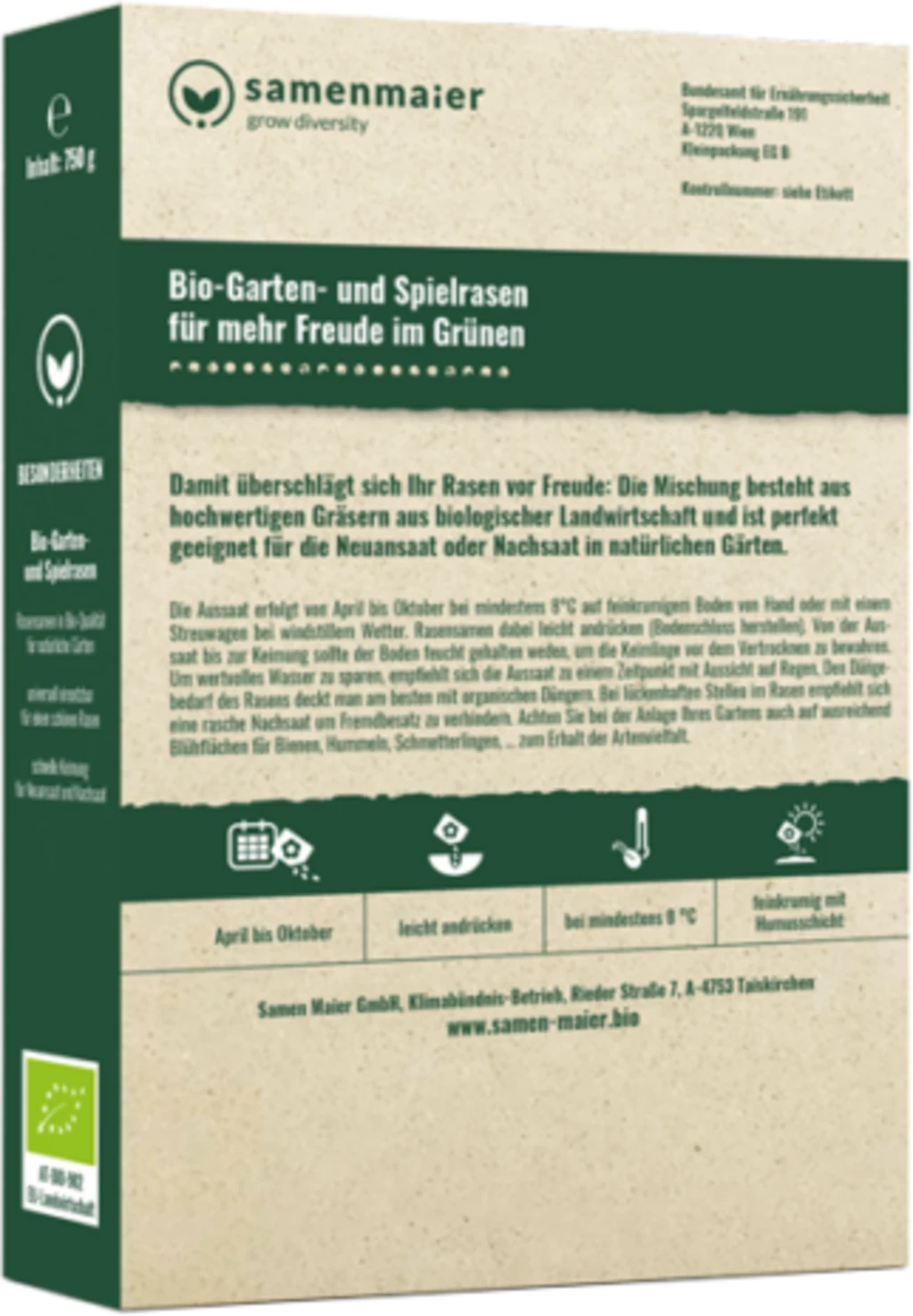 Bio Gartenrasen Purzelbaum – Bild 2