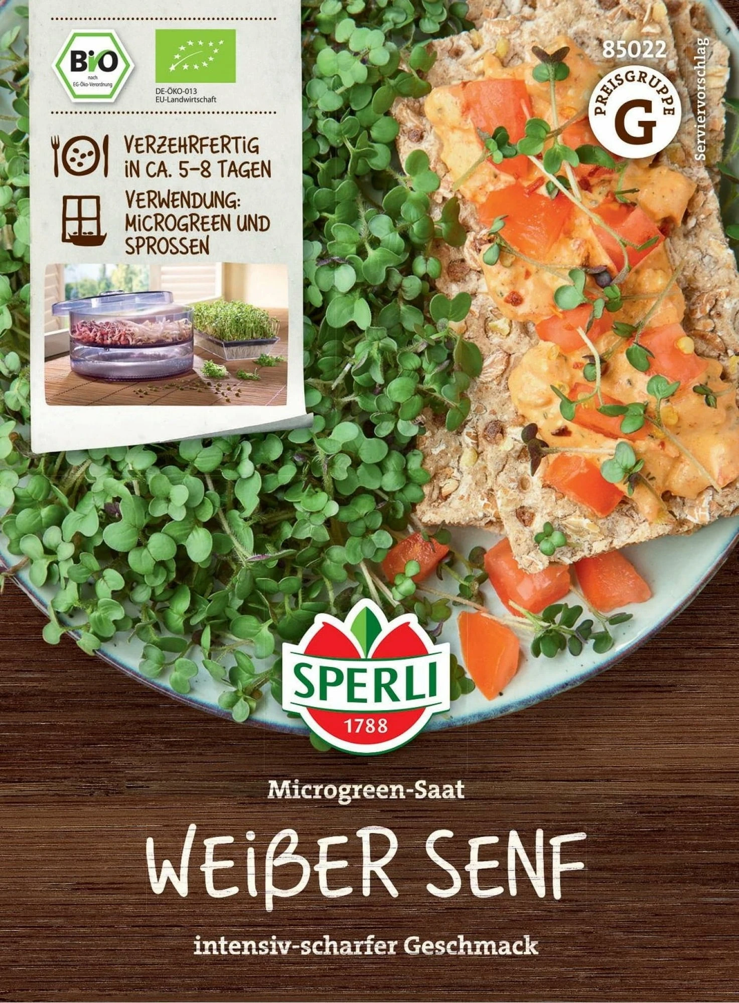 Bio Microgreen-Saat "Weißer Senf" – Bild 2