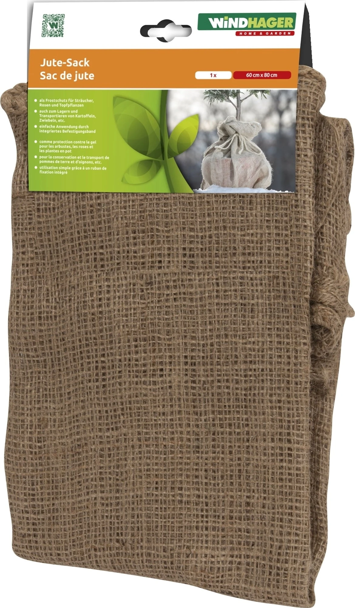 Windhager Jute-Sack Natur, 80x60cm – Bild 3